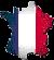 France, carte avec drapeau, 50x55.gif